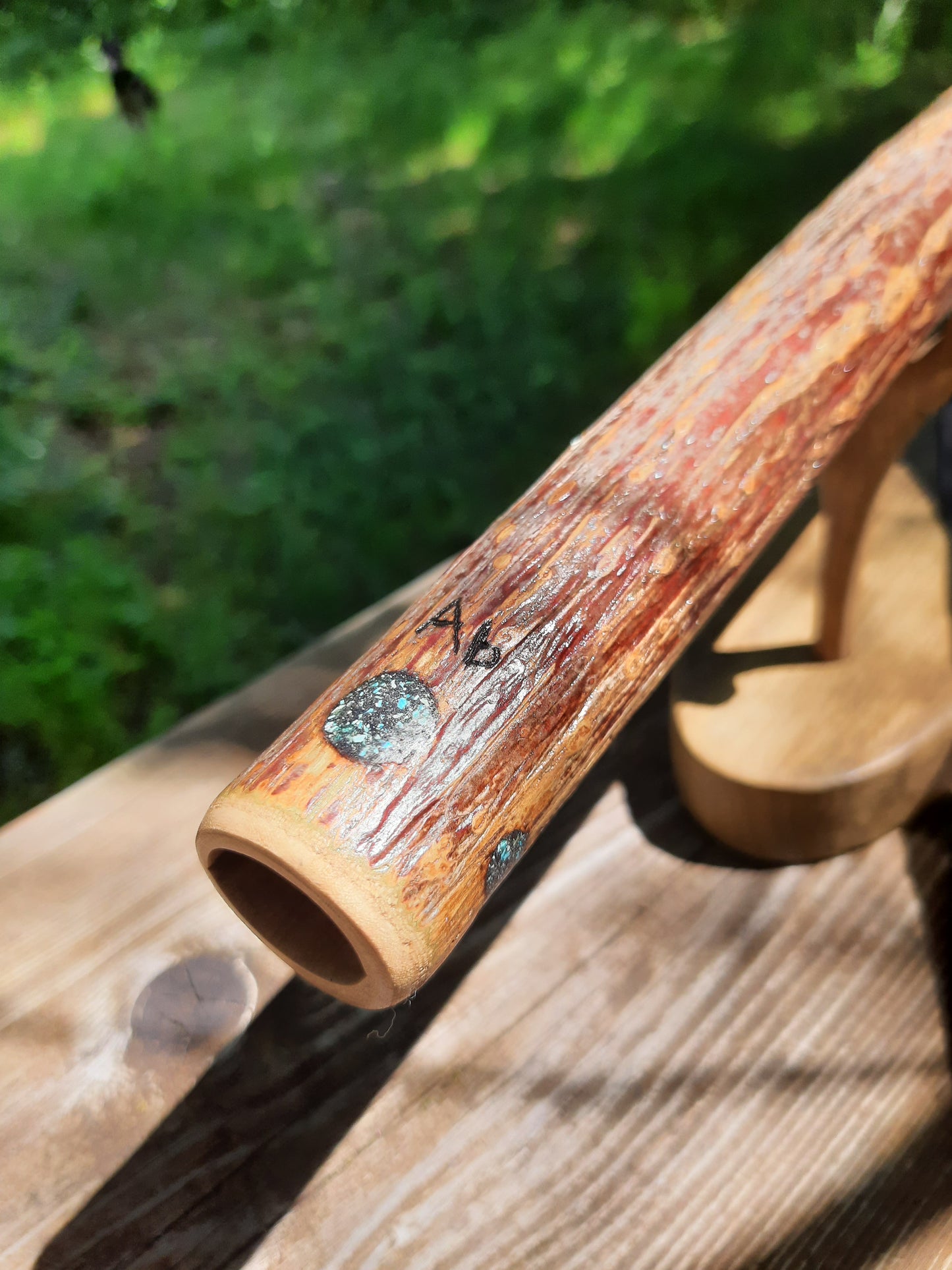 IN STOCK, Key of Ab minor, Elderberry Stem with purple heart mouthpiece and sound block.