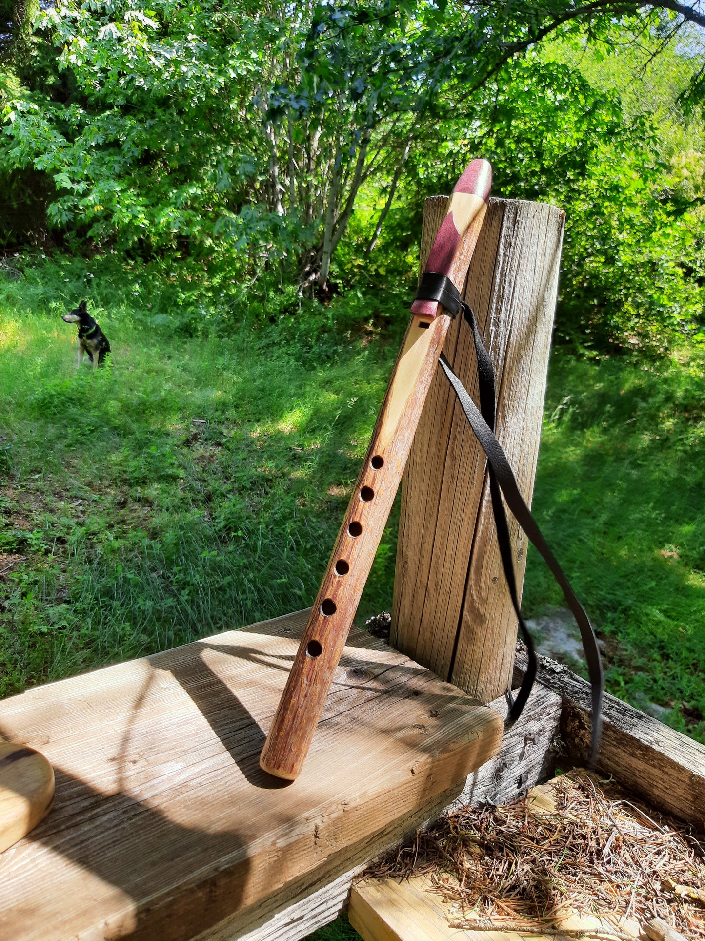 IN STOCK, Key of Ab minor, Elderberry Stem with purple heart mouthpiece and sound block.