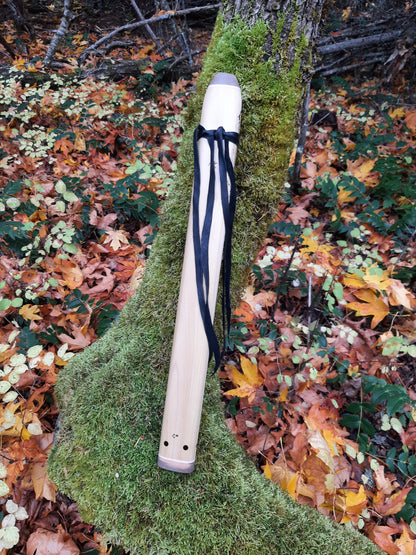 IN STOCK, LOW C# minor double drone with WOOD FRACTAL burning and galactic stone inlay