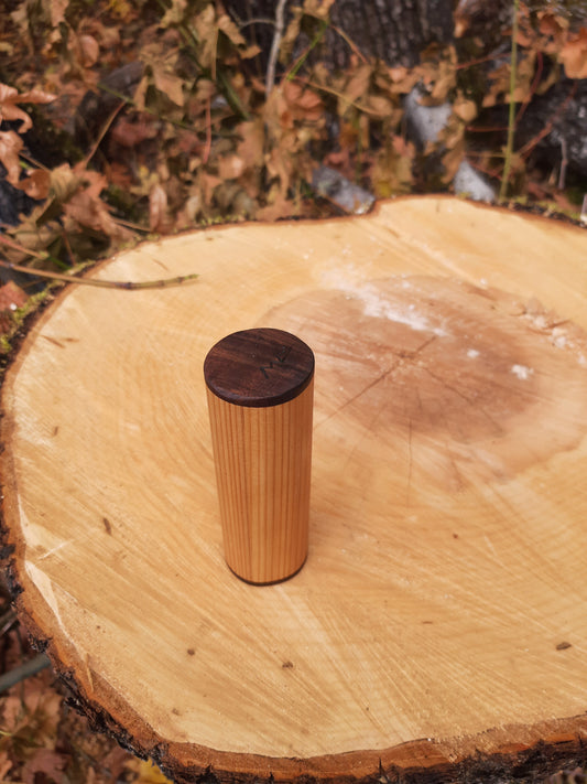 IN STOCK, western red Cedar shaker with Walnut.